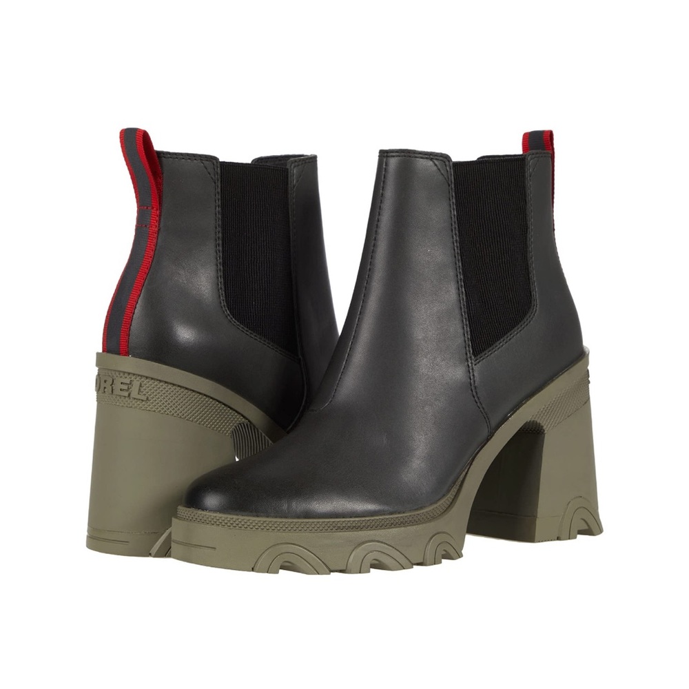Sorel Black and Olive Ankle Boots